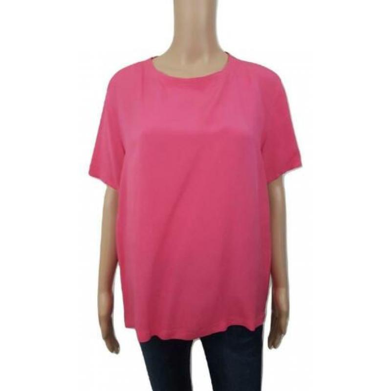 nieuw met kaartjes fuchsia roze top shirt Humanoid mt 44