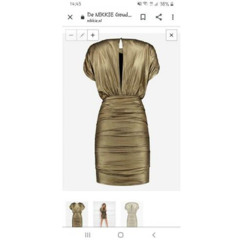 nikkie philo dress/jurkje goud maat 34