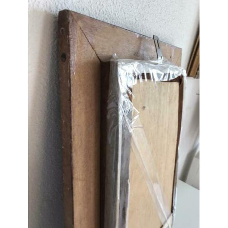 Oud vitrine schilderij met schelpen
