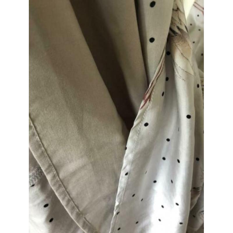 Nieuw! Yaya jurk s 36 maxi kraanvogels zilvergrijs gevoerd