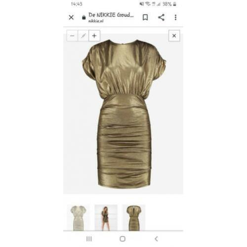 nikkie philo dress/jurkje goud maat 34