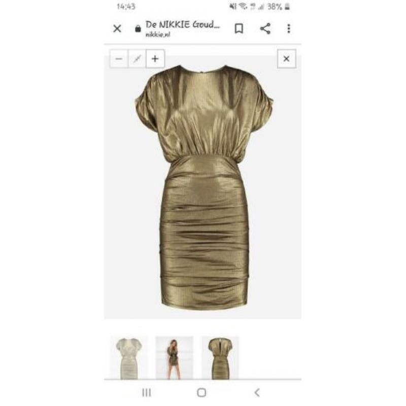 nikkie philo dress/jurkje goud maat 34