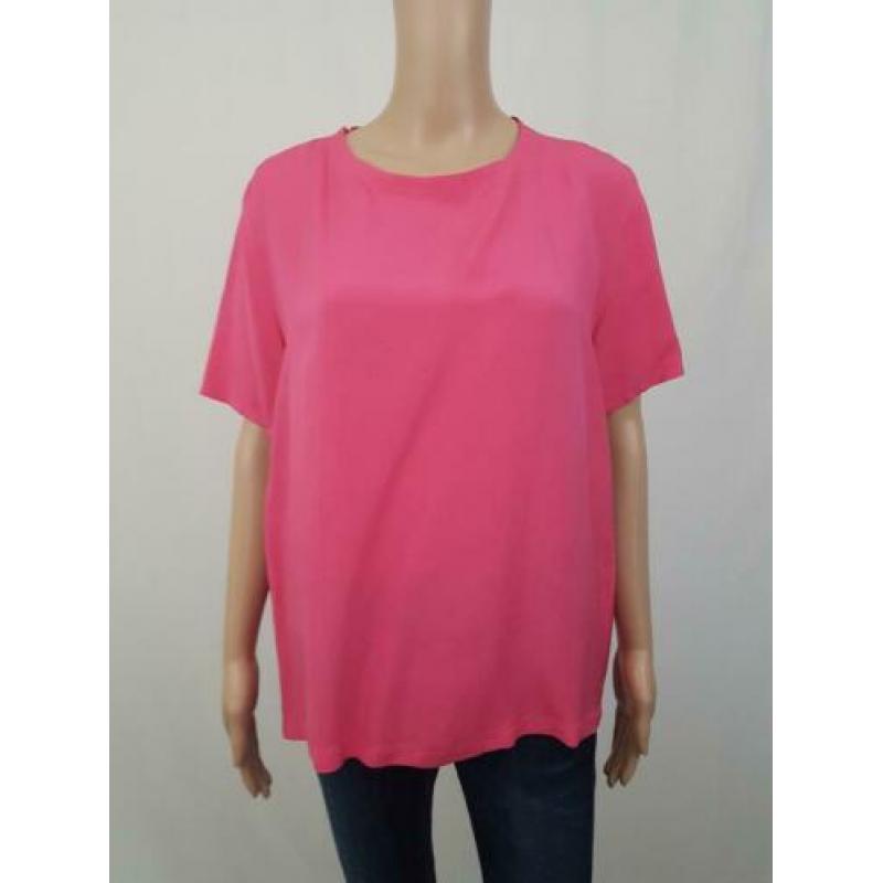 nieuw met kaartjes fuchsia roze top shirt Humanoid mt 44