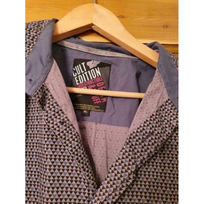 Mooie grijze blouse met print van CultEdition, maat XL