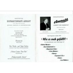 Annast "Kabarett der Humoristen" Munchen 1957