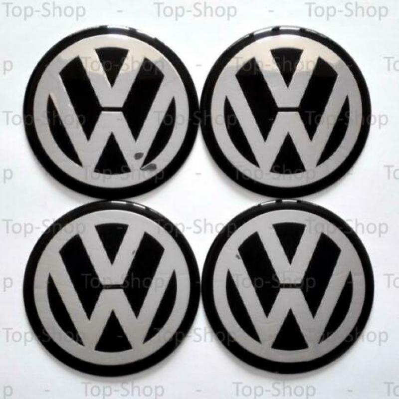 Volkswagen VW 65mm Naafstickers Voor Naafdoppen Naafkappen
