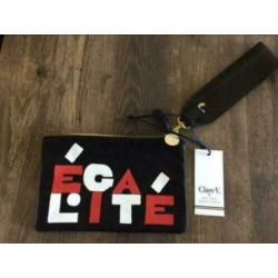 Nieuw Zwart avondtasje / clutch designer Clare V.