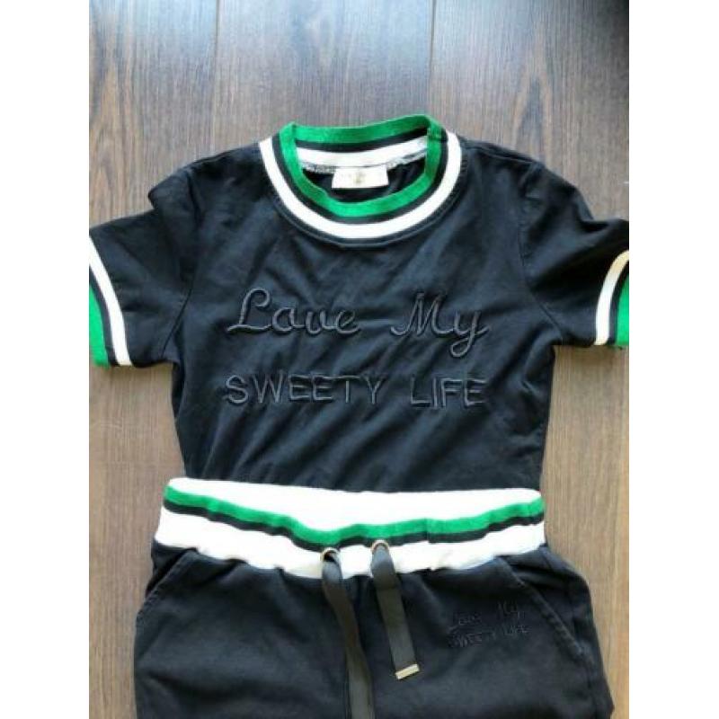Shirtje en broekjes maat s zwart