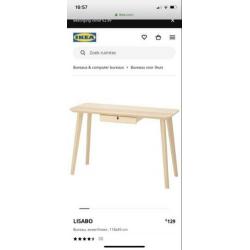 Bureau/sidetable Lisabo Ikea hout