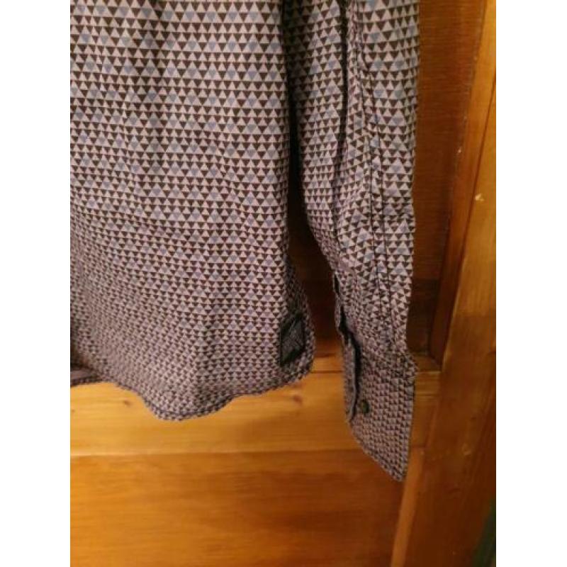 Mooie grijze blouse met print van CultEdition, maat XL