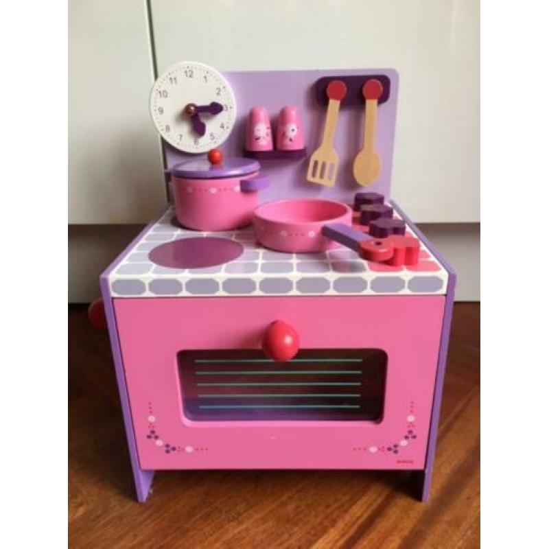 Houten keukentje kleur roze/paars