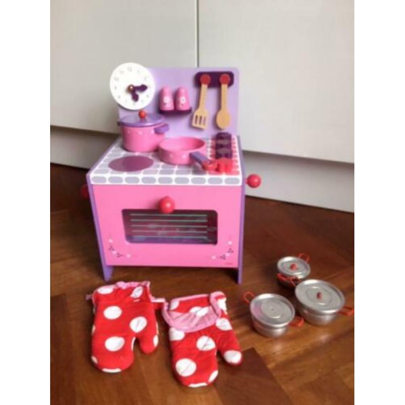Houten keukentje kleur roze/paars