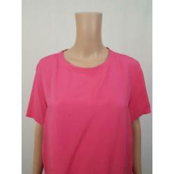 nieuw met kaartjes fuchsia roze top shirt Humanoid mt 44