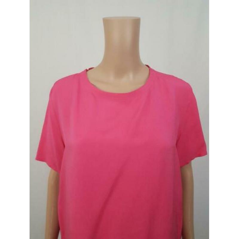 nieuw met kaartjes fuchsia roze top shirt Humanoid mt 44