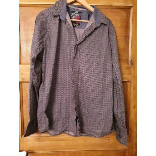 Mooie grijze blouse met print van CultEdition, maat XL