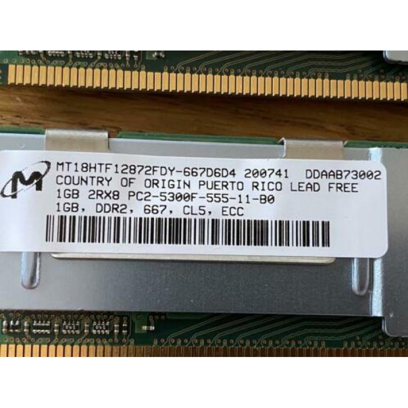 2x 1GB DDR2-667MHz PC2-5300 Fully Buffered CL5 server RAM