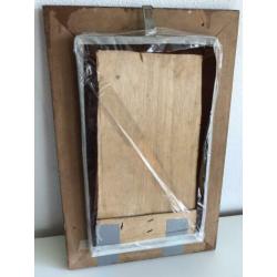 Oud vitrine schilderij met schelpen