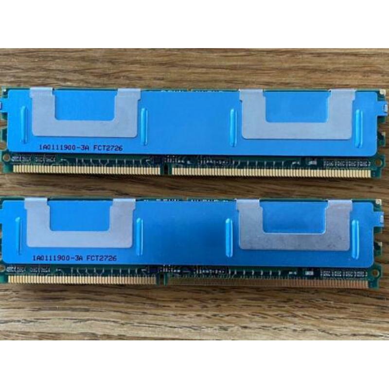 2x 1GB DDR2-667MHz PC2-5300 Fully Buffered CL5 server RAM