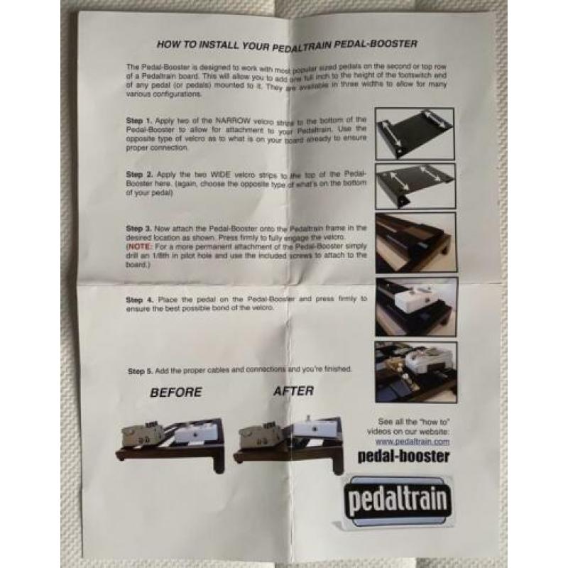Pedaltrain , incl tas en 2 maal pedal booster, zie foto 2