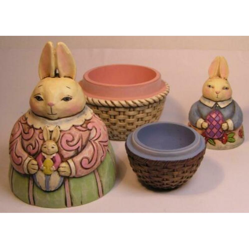 Jim Shore: Set Of 4 Bunnies Nesting Boxes (Pasen)