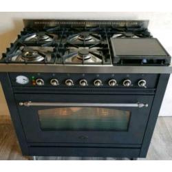 Nette staat boretti antraciet gasfornuis 6_pits 90CM oven