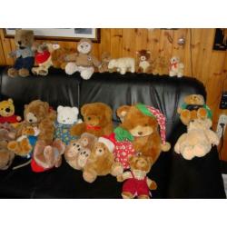 Beertjes groot en klein. Ook rugzakje, handpop en knuffels.