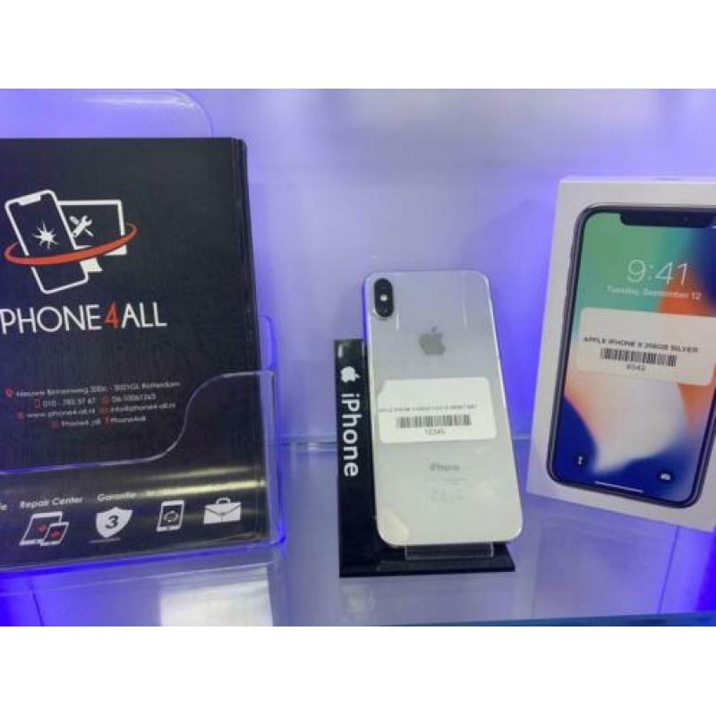 iPhone X 256GB Silver, Nette Staat, Garantie &inruil