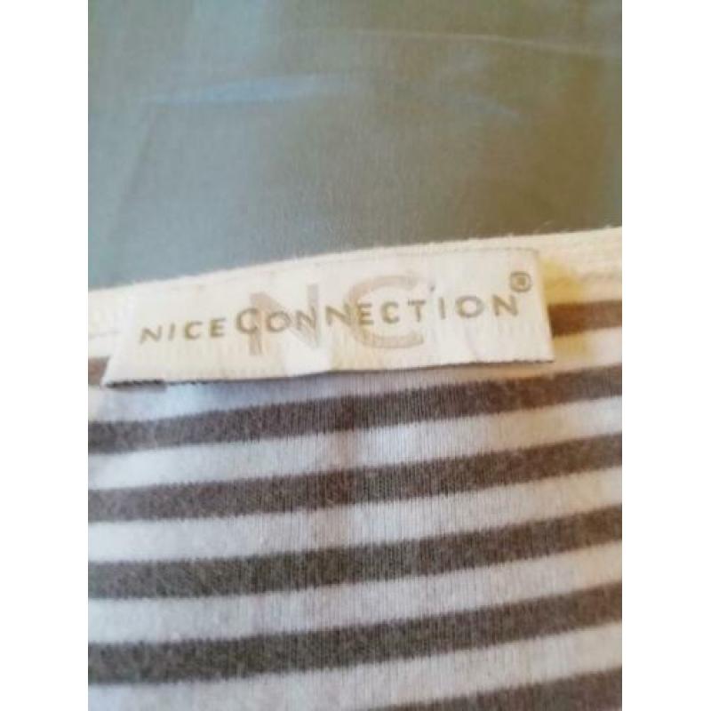 Nice Connection bruin wit shirt mt 42