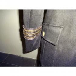 D4A Pierre Balmain lange jas officiers styl bekleed goud XS