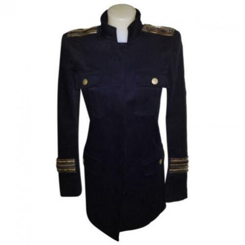 D4A Pierre Balmain lange jas officiers styl bekleed goud XS