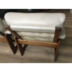 Gratis ophalen op zaterdag: vintage jaren 70 leren stoelen