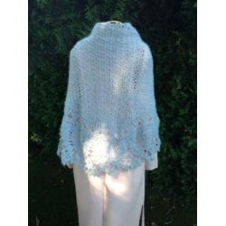 Nieuw. Handmade. Omslagdoek/stola (30%mohair) Verz incl