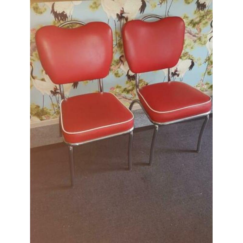 Amerikaanse retro eetkamerstoelen