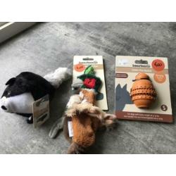 Set van drie honden speeltjes