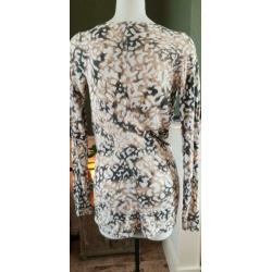 NIEUW dieren print GUESS top mt M 38/40, topje beige