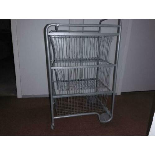 Ikea trolley met 3 draadmanden
