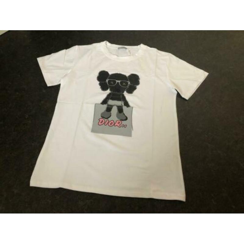 Dior x Kaws T-shirt Nieuw Maat M Zwart-Wit