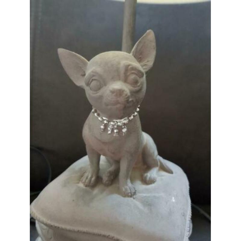 happy house, tafellamp, lamp, chihuahua, grijs, wit