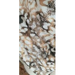 NIEUW dieren print GUESS top mt M 38/40, topje beige