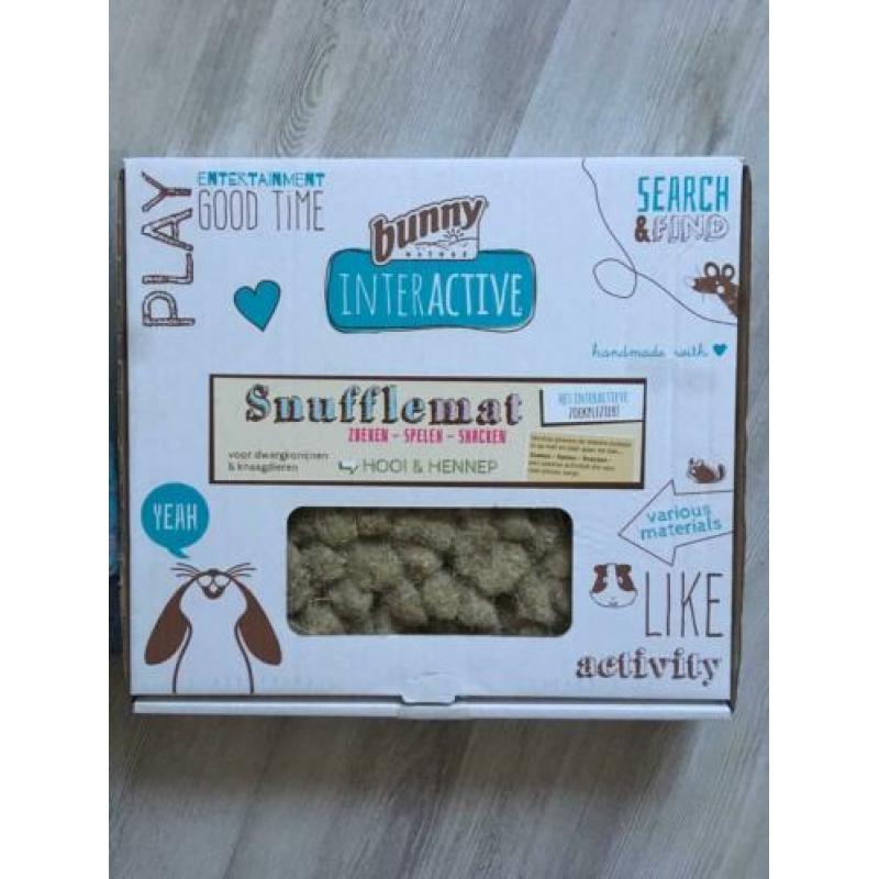 Konijnentunnel fleece en snuffelmat