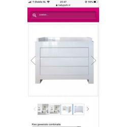 Babykamer kidsmill Alaska hoogglans wit zeer goede staat!