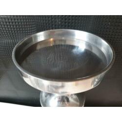 Hoge luxe metalen kandelaar voor stompkaars 52cm !