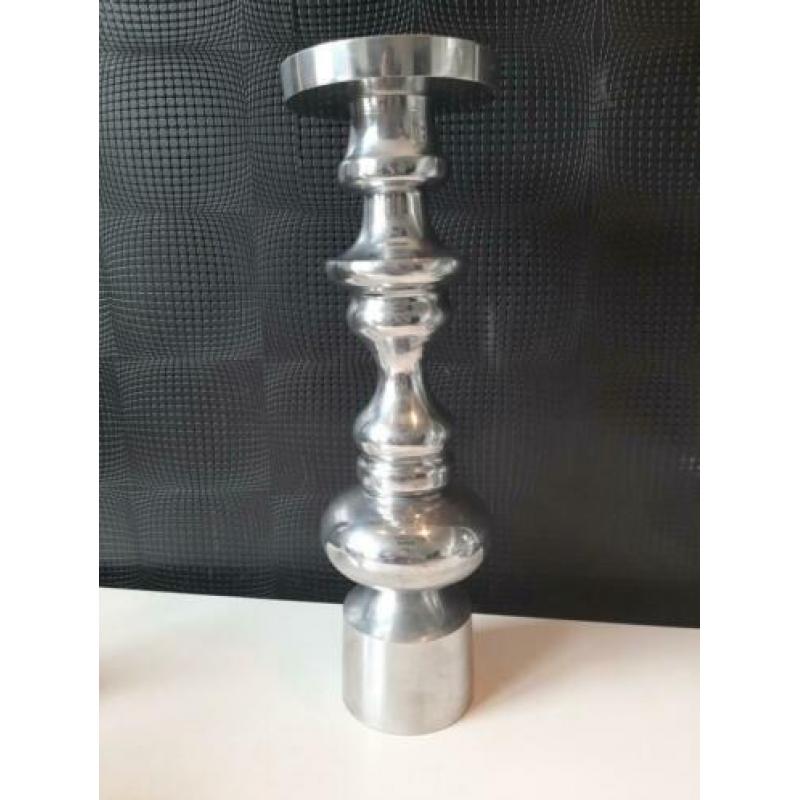 Hoge luxe metalen kandelaar voor stompkaars 52cm !
