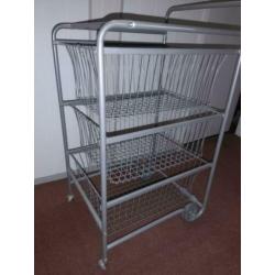 Ikea trolley met 3 draadmanden