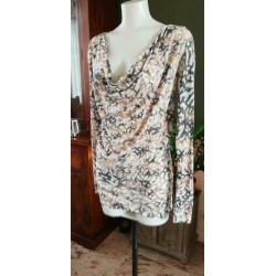 NIEUW dieren print GUESS top mt M 38/40, topje beige