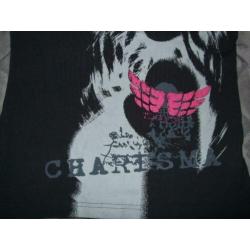zgan zwart t-shirt met print en glitter mt 36/38