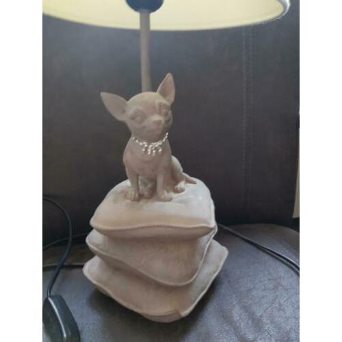 happy house, tafellamp, lamp, chihuahua, grijs, wit