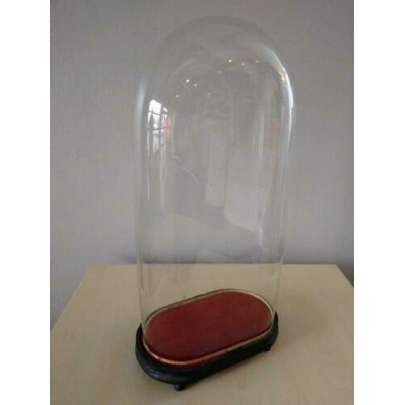 Antieke mondgeblazen glazen stolpen (vijf stuks).