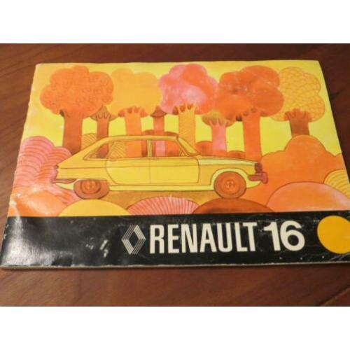 Instructieboek Renault 16 incl. 16 TX 1975