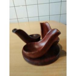 Pijpenhouder hout~~~voor 3 pijpenhouder.